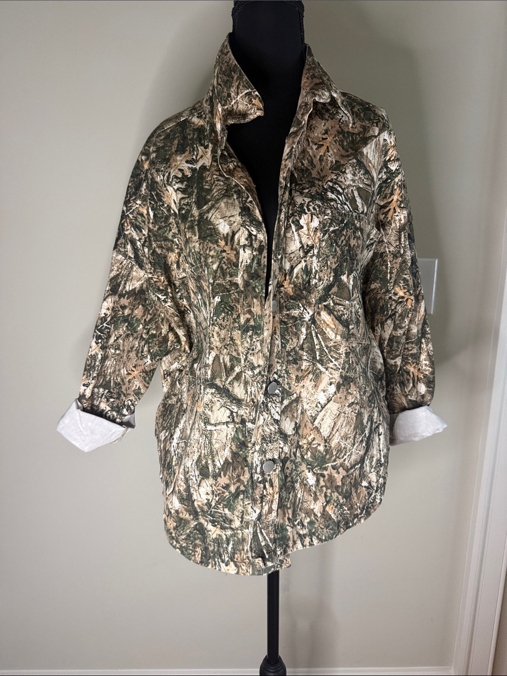 Camo Print Women's Jacket in Green and Brown